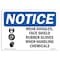 Signmission OSHA Sign, Wear Goggles Face Shield & With Symbol, 10in X 7in Rigid Plastic, 10" W, 7" H, Landscape OS-NS-P-710-L-19008 - alternate 1